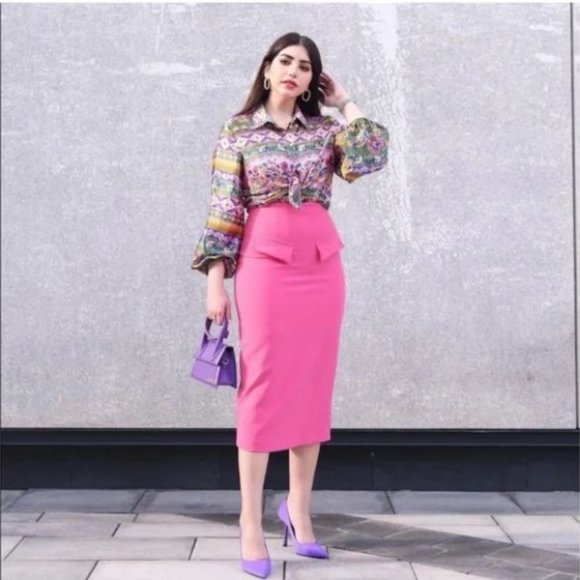 ZARA Flap Detail Pencil Skirt - Picture 11 of 11